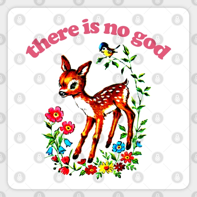 There Is No God / Existentialist Meme Design Sticker by DankFutura